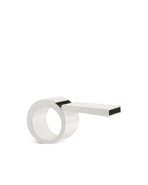 Courreges White Whistle Band Ring