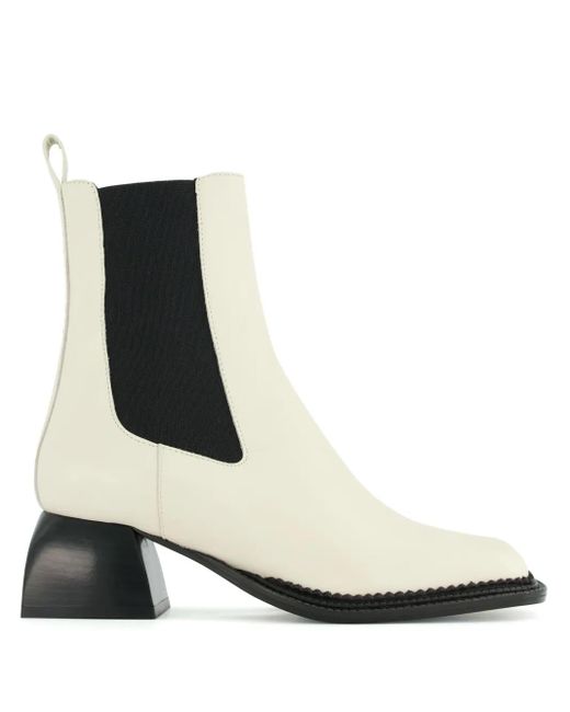 Bottines Bulla Nellie À Empiècements NODALETO en coloris White