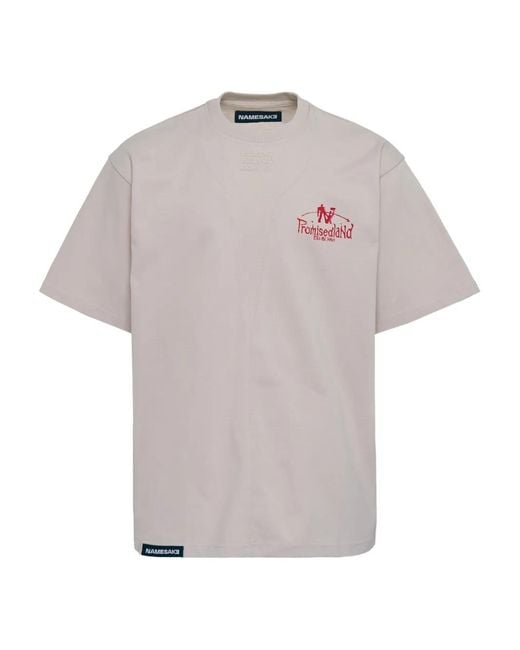 NAMESAKE White Graphic T-Shirt for men