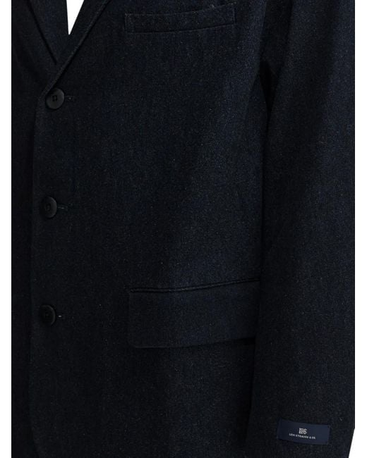 Levi's Blue Unstructured Single-Breasted Blazer for men