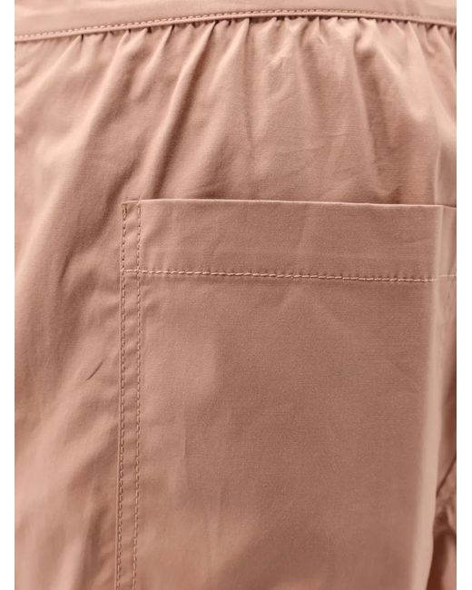 Semicouture Natural Pantalon Droit À Poches À Rabat