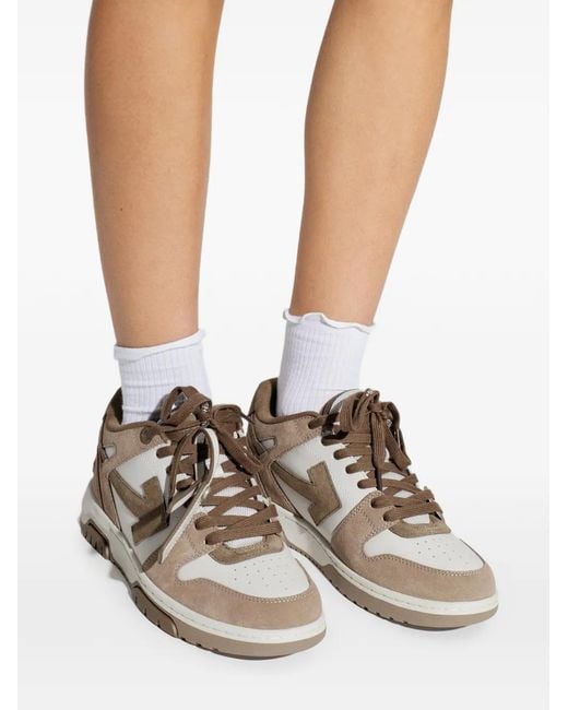 Off-White c/o Virgil Abloh Brown Out Of Office Lace-Up Sneakers for men