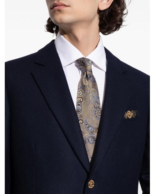 Etro Brown Paisley-Patterned Tie for men