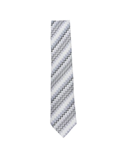 Missoni White Cravate À Motif Zigzag for men
