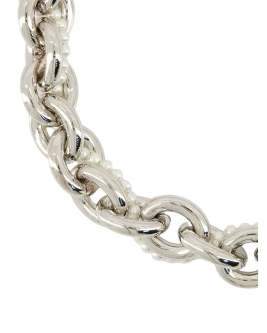 Simone Rocha Metallic Embellished Chain Necklace
