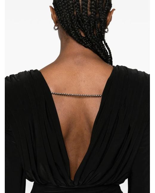 MITILIANE COUTURE Black Draped Mini Dress