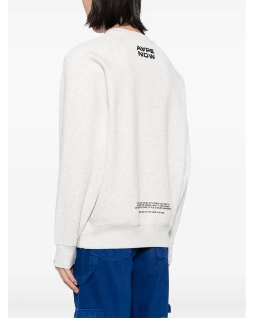 Sweat À Patch Logo Aape By A Bathing Ape pour homme en coloris White