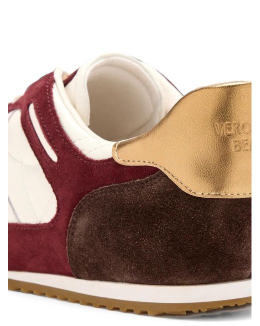 Veronica Beard Brown Natalia Quilted Suede Sneakers