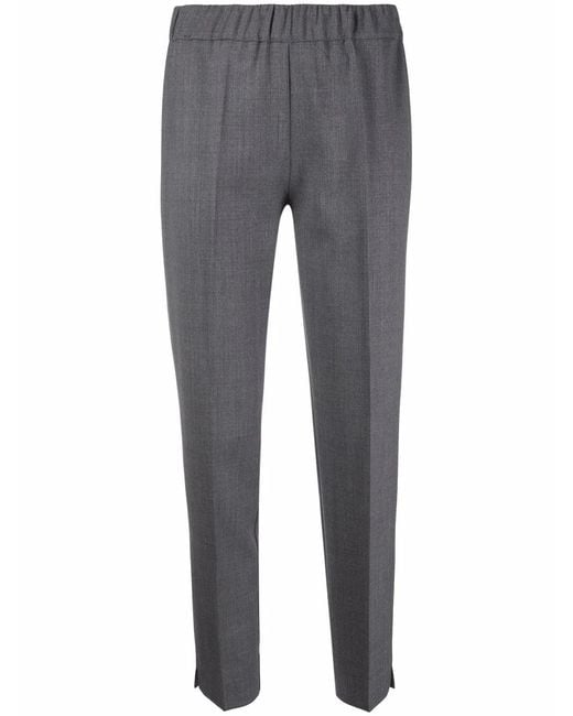 D.exterior Gray Drawstring Wool Trousers