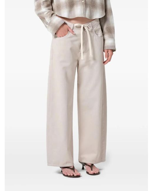 Citizens of Humanity White Brynn Drawstring-Waist Jeans