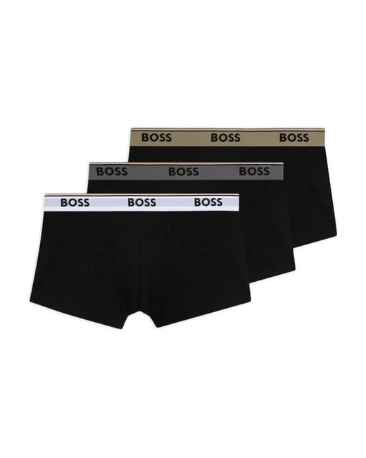 Boss Black Logo-Waistband Boxers (Pack Of Three) for men