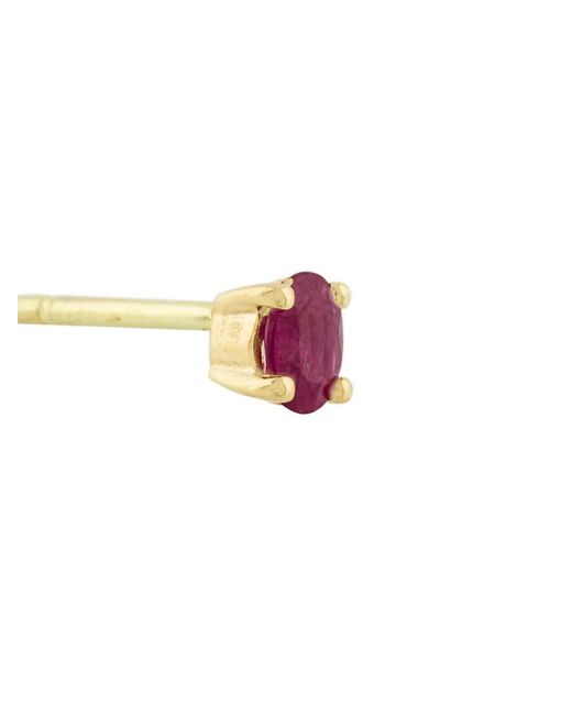 Wouters & Hendrix Purple Ruby Stud Earring