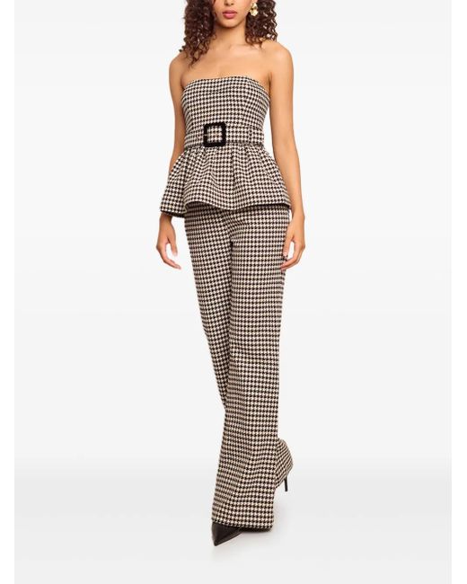 Cara Cara Gray Christopher Houndstooth Flared Trousers