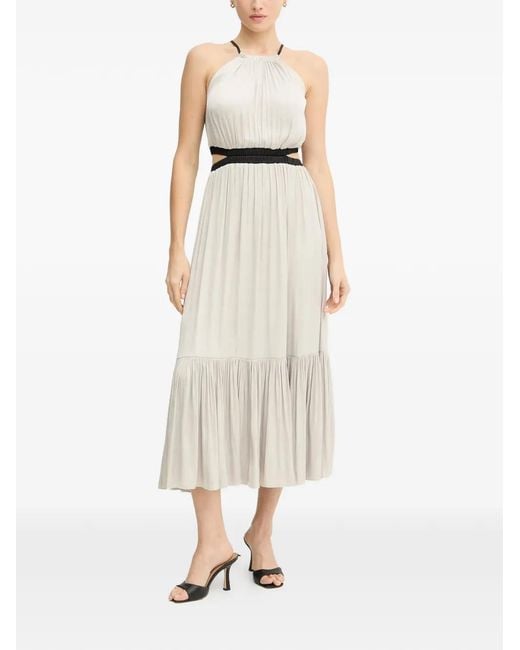 Morgan Natural Cut-Out Midi Dress