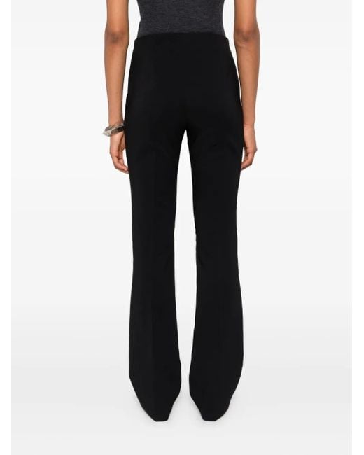 Pennyblack Black Flat-Front Straight-Leg Trousers
