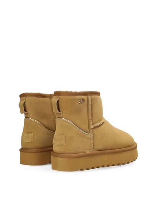 Mexx Brown Suede Platform Boots