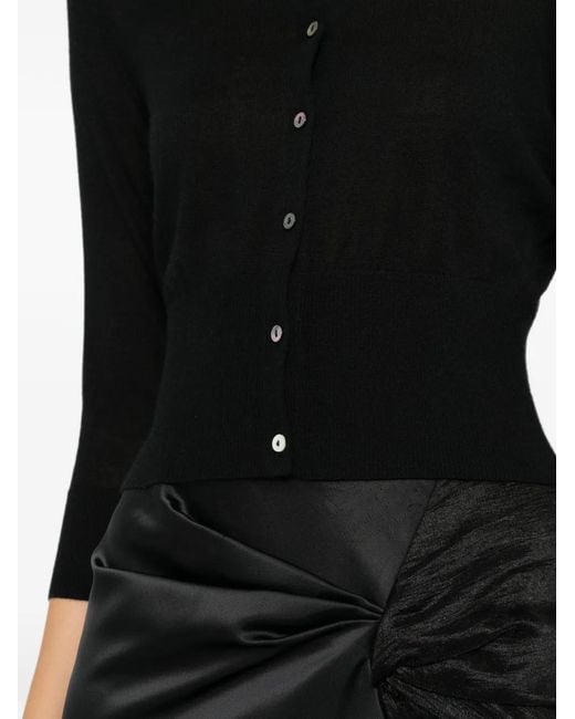 N.Peal Cashmere Black Cardigan Darcie