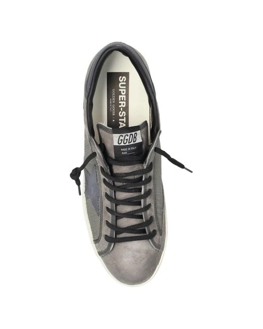 Golden Goose Deluxe Brand Gray Super Star Mesh Net And Suede Upper for men