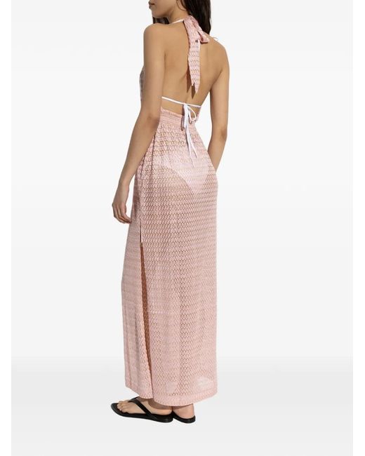 Melissa Odabash Pink Mariah Halterneck Beach Dress