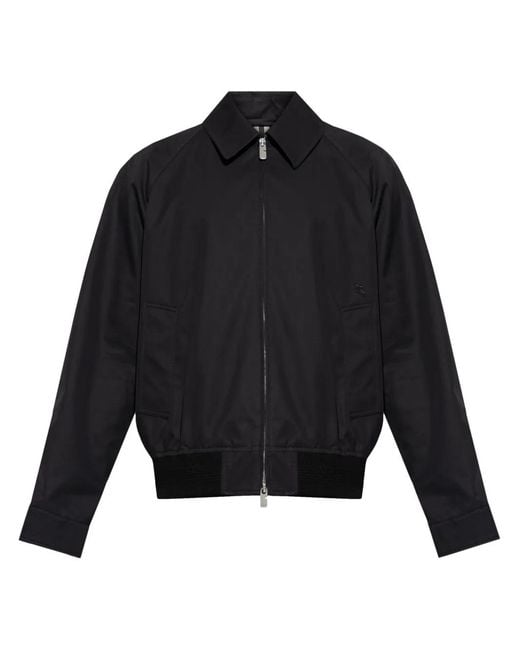 Burberry Blue Harrington Gabardine Jacket for men