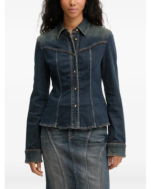 Miss Sixty Blue Buttoned Denim Shirt
