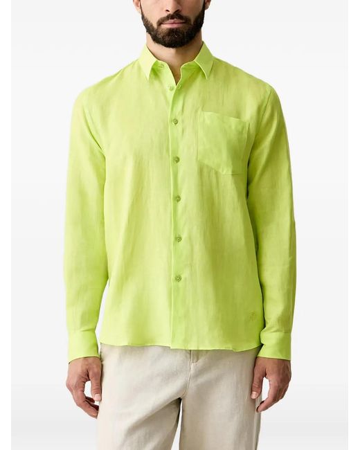 Vilebrequin Green Caroubis Chest-Pocket Shirt for men