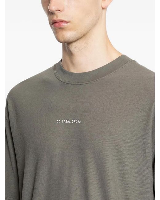 44 Label Group Gray T-Shirt À Imprimé Graphique