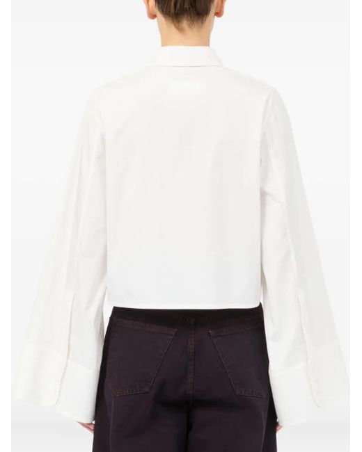 MM6 by Maison Margiela White Bell-Sleeve Shirt