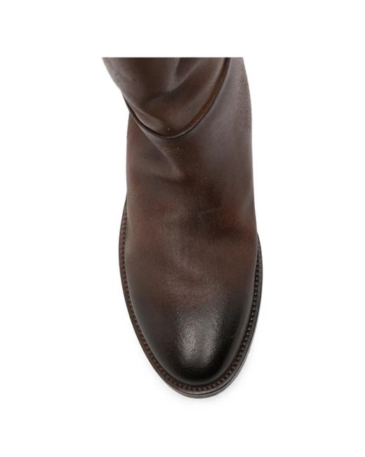 Marsèll Brown Distressed-Effect Leather Boots