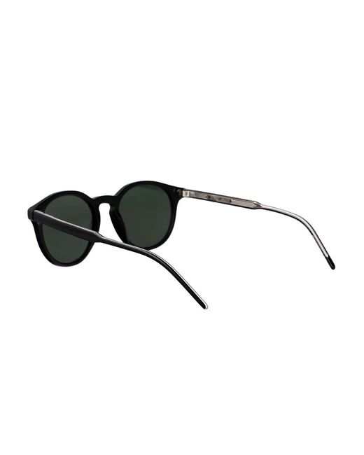 Giorgio Armani Black Round-Frame Acetate Sunglasses for men