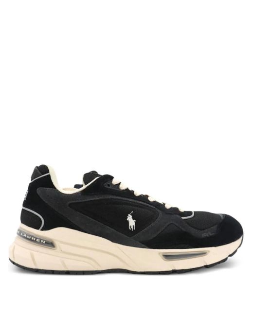 Polo Ralph Lauren Black Suede Leather Sneakers for men