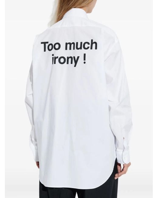 Moschino White Abstract-Print Shirt