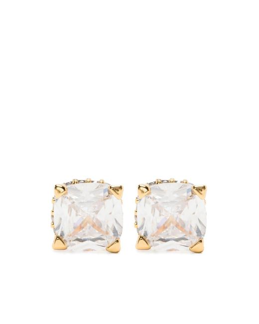 Kate Spade White Little Luxuries Square Stud Earrings