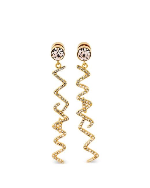 Marni Metallic Logo-Pendant Earrings