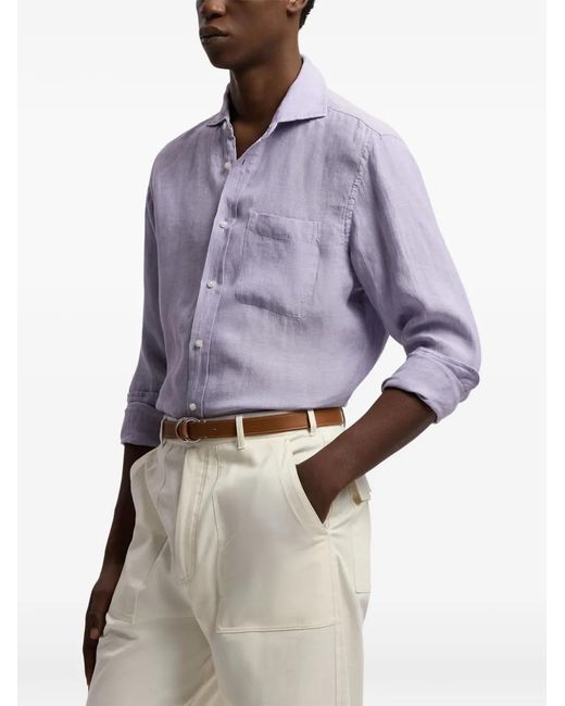 Ralph Lauren Purple Chest-Pocket Shirt for men