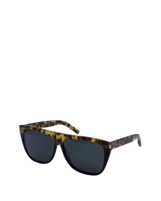 Saint Laurent Black Tortoiseshell-Effect Sunglasses for men