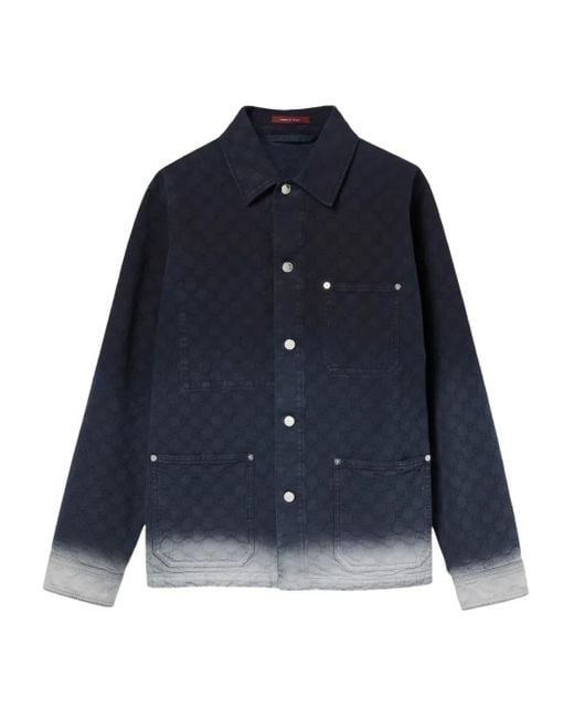 Chaqueta con monograma GG Gucci de hombre de color Blue