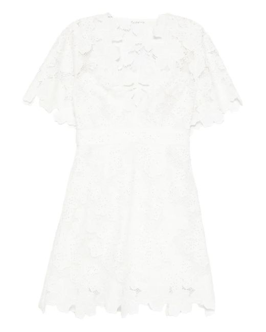 Sandro Women's White Floral Lace Mini Dress - www.stlouis.ac.tz