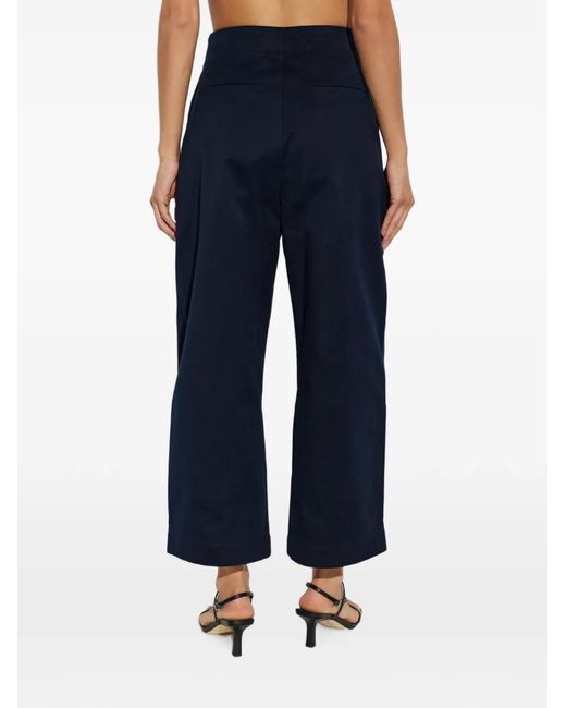 Studio Nicholson Blue Dordoni Pleated Cotton Trousers