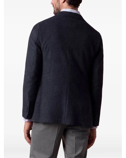 Brooks Brothers Blue Prince Of Wales Check Blazer for men