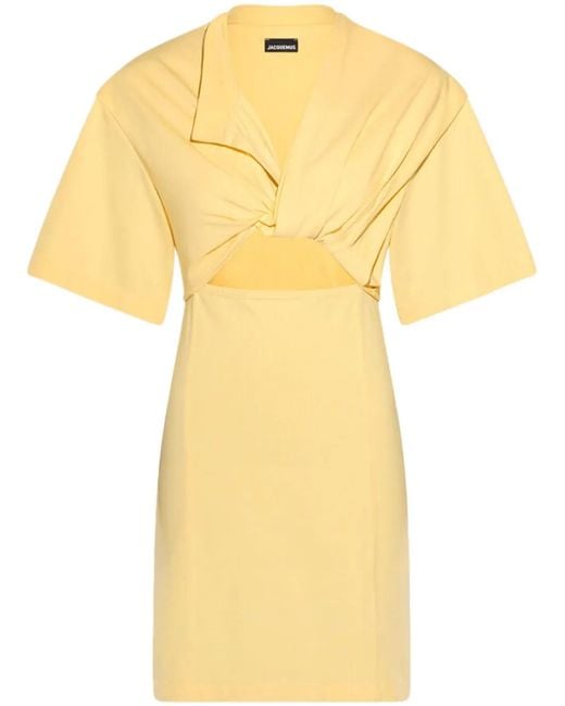Jacquemus Yellow La Robe T-Shirt Bahia Dress