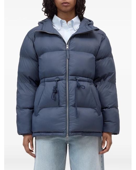 Closed Blue Hooded Padded Jacket