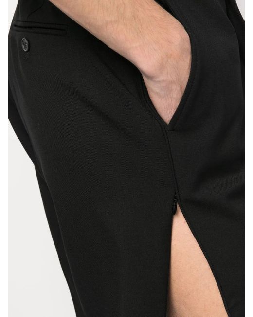 VTMNTS Black High-Waist Tailored Shorts for men