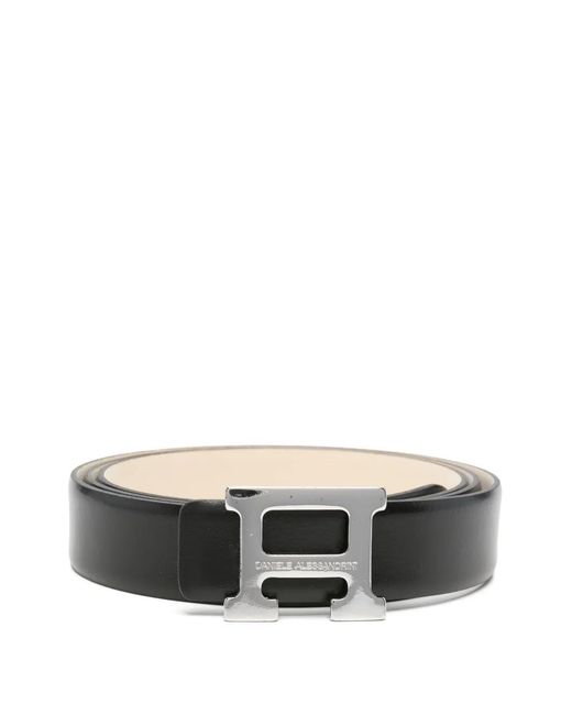 Daniele Alessandrini White Logo-Detail Belt for men