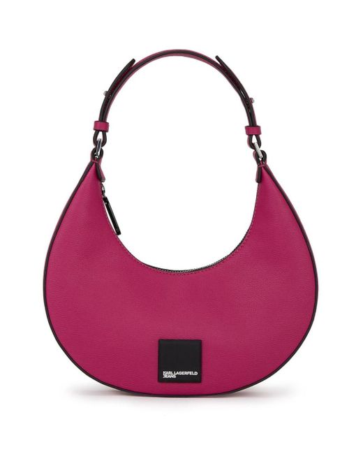 Karl Lagerfeld Pink Small Half-moon Shoulder Bag