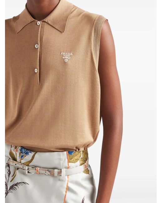 Prada Brown Sleeveless Top