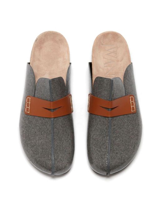 J.W. Anderson Brown Laminated Felt Loafers for men