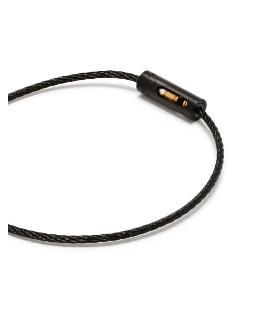 Le Gramme Black 18Kt And Titanium 5G Cable Bracelet