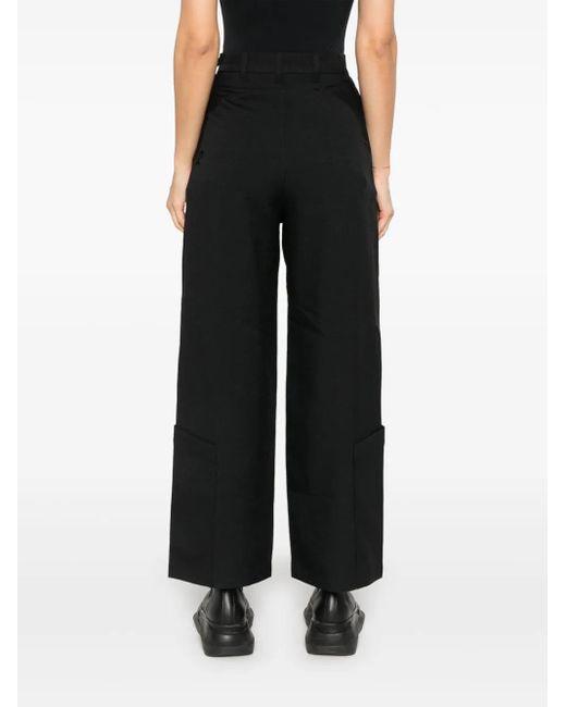 Y-3 Black Wide-Leg Trousers