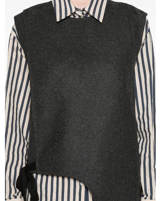Plan C Black Felted Vest
